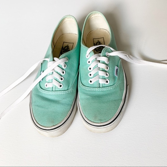 Vans Off the Wall Low Top Sneakers Mint Green - Picture 2 of 7